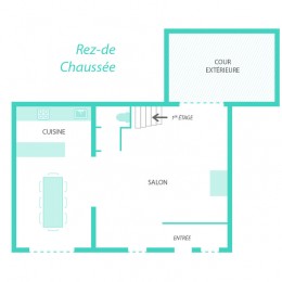 Plan du rez-de-chaussée de la maison Ispagne