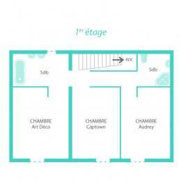 Plan du 1er étage de la maison Ispagne