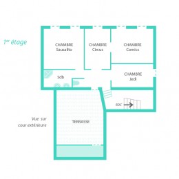 Plan du 1 er étage de la maison Fabel